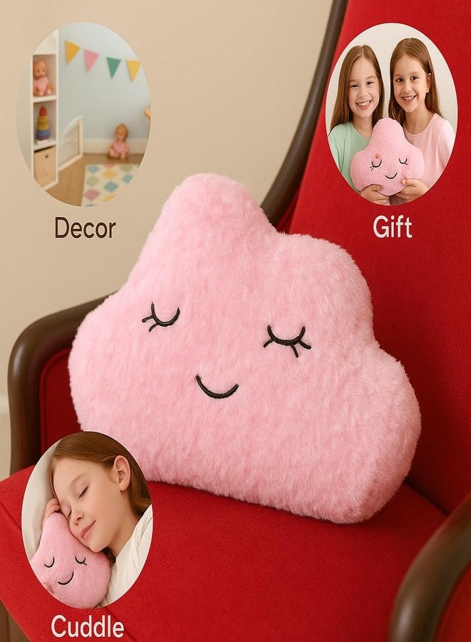 HAPPY BRO Pink Color Cloud Shaped Pillow Super Soft Plush Cushion for Kids, Nursery, Bedroom & Home Décor - Image 3